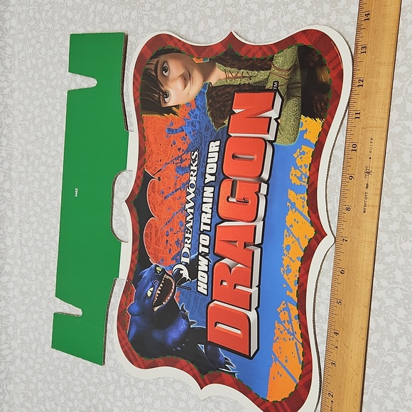 2010 DreamWorks How To Train Your Dragon Store Display/Shelf Topper Sign - Picture 5 of 7